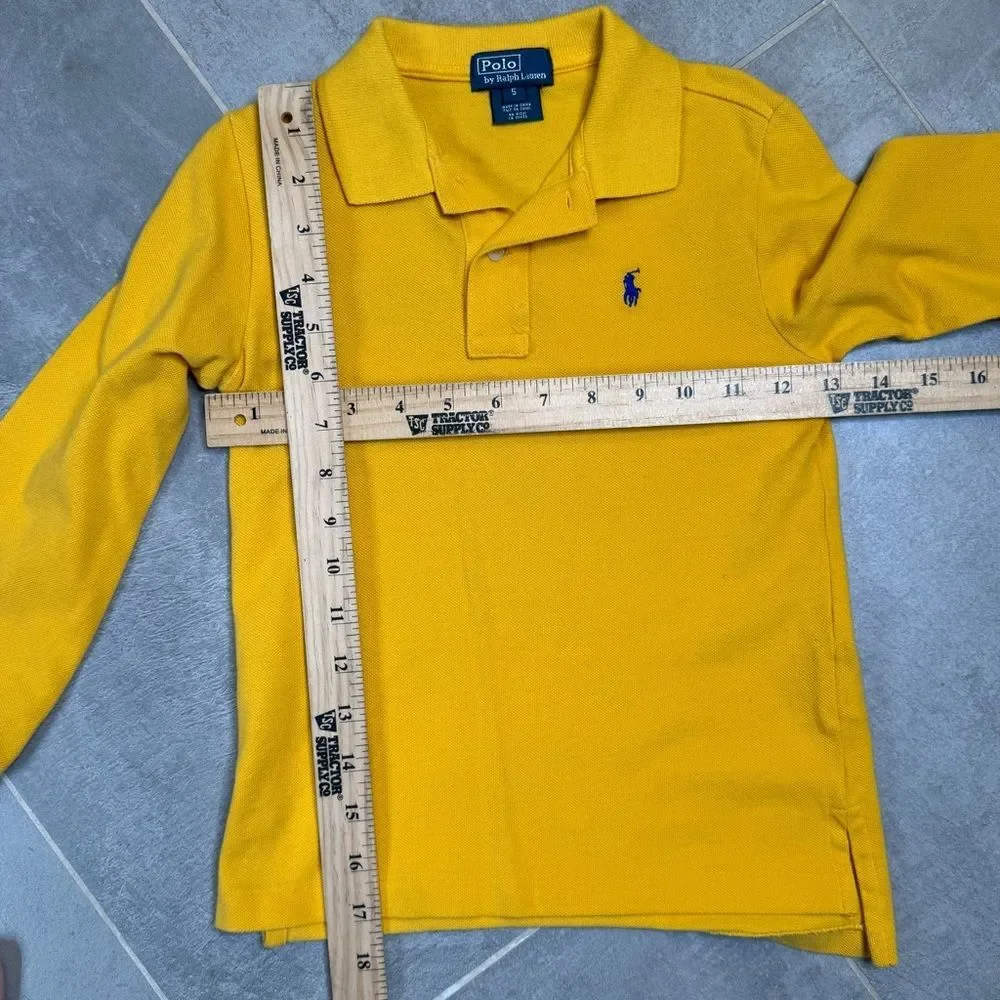 Ralph Lauren Kids Plaid and Yellow Button Down Shirts Fall Thanksgiving Boys 5